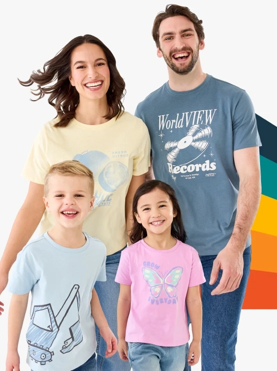 Shop from wide range of tees for whole fa
