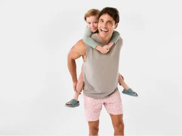 Dad and son summer shot