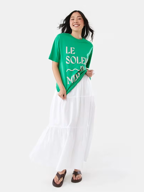 Poplin Tiered Maxi S