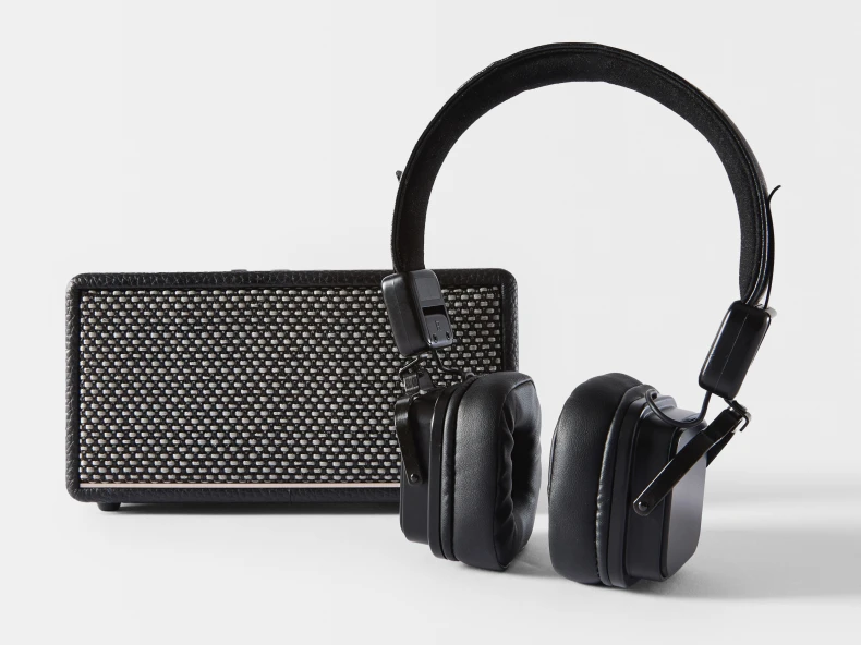 Headphones and speaker