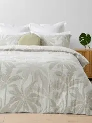Palm Cotton Quilt Cover Set - King