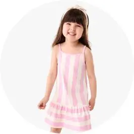 Sleeveless Print Dress- Girls 1-7 y