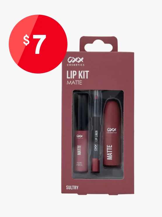 OXX Cosmetics 3 Piece Matte Lip Kit - Sultr