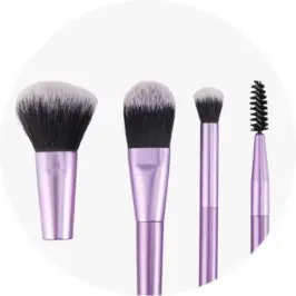 OXX Cosmetics 4 Piece Face and Eye Dual End Makeup Brush Set - Pu