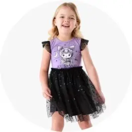 Kuromi License Tutu Dress for girls 1-7 y