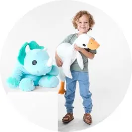 Kid with Giant Plush 