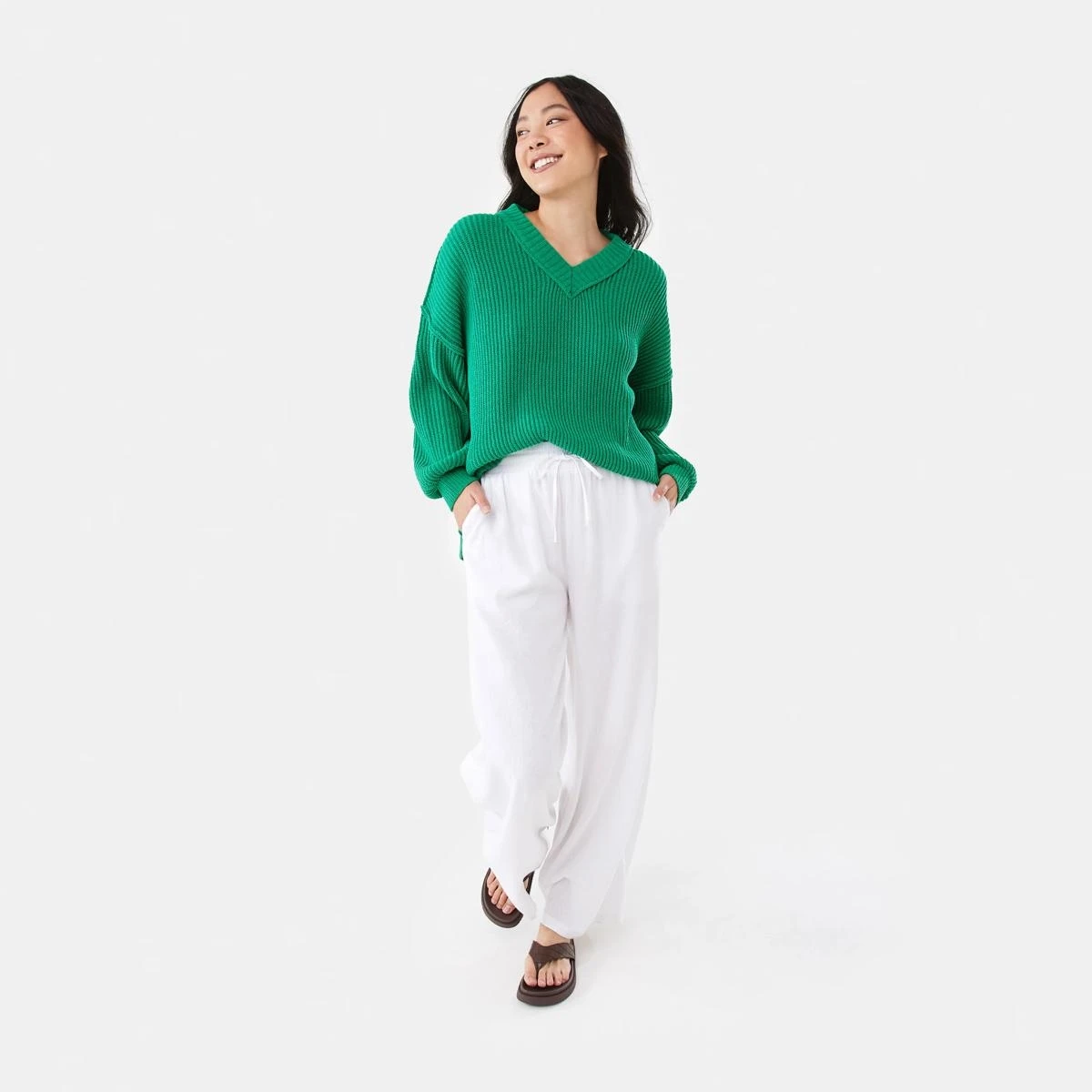 Chenille V-Neck Jumper