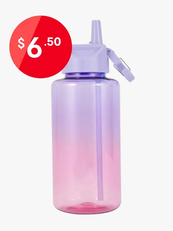 1L Ombre Cylinder Purple Drink Bottle $