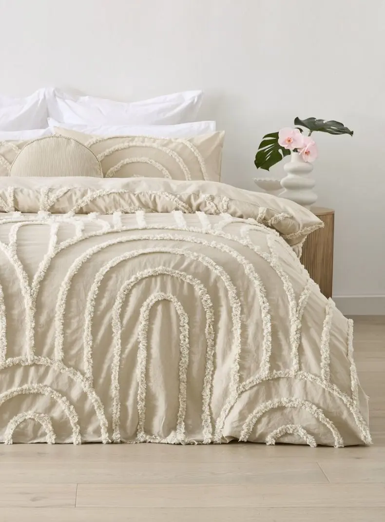 Avery Cotton Quilt Cover Set - King Bed, B