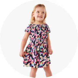 Young Girl Wearing Printed Viscose D