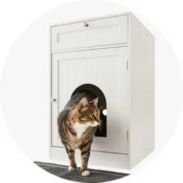 Cat Litter Cabinet with Storage Dr