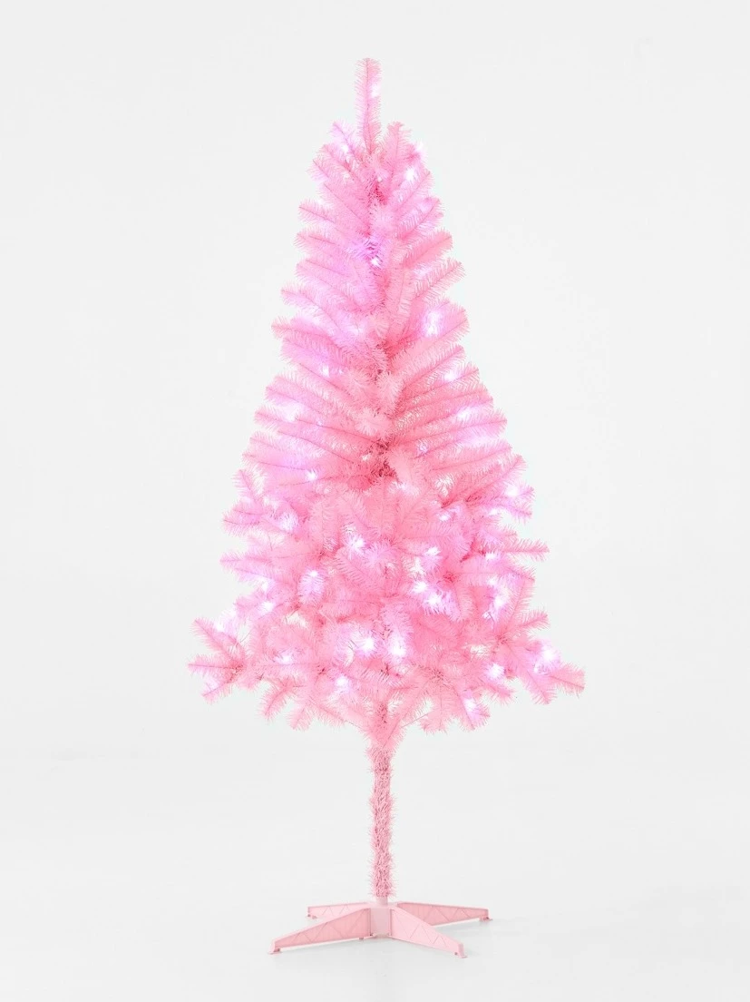 1.82m (6ft) Pink Prelit Christmas 