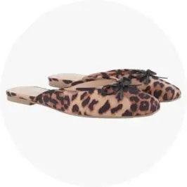 Womens Leopard Print Ballet Flat M