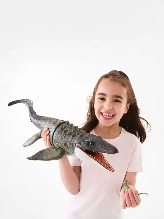 Jurassic World Rebirth Bite -N Blast Mosasaurus Action Figure & Mini Dilophosa
