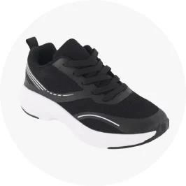 Black Colour Active Womens Lace Up Training S