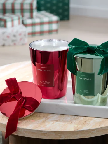 Christmas XL Fig Metallic Glass Candle