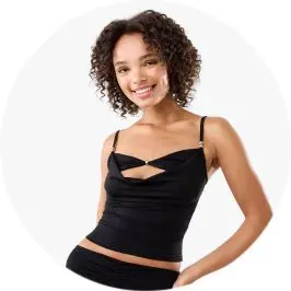 Womens Sleeveless Cut Out Bead 