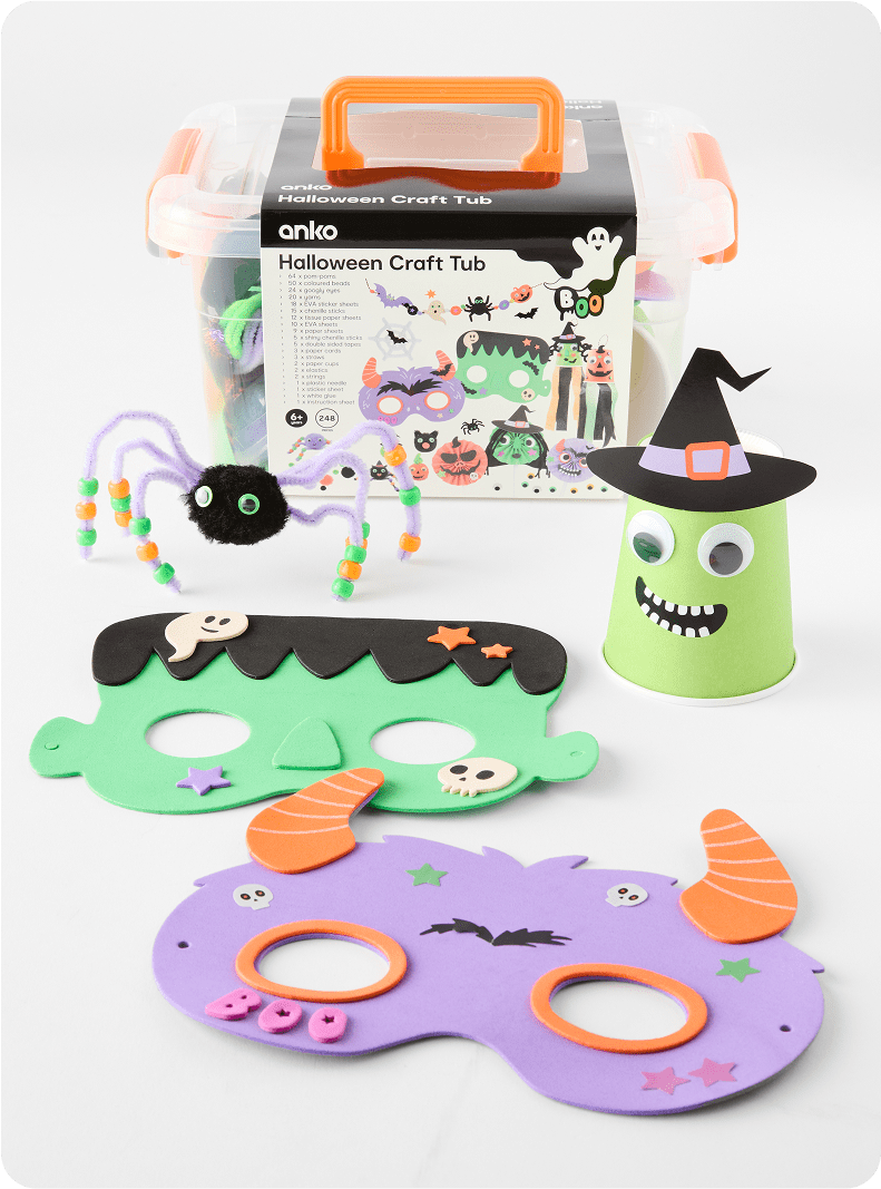 248 Piece Halloween Craft Tub