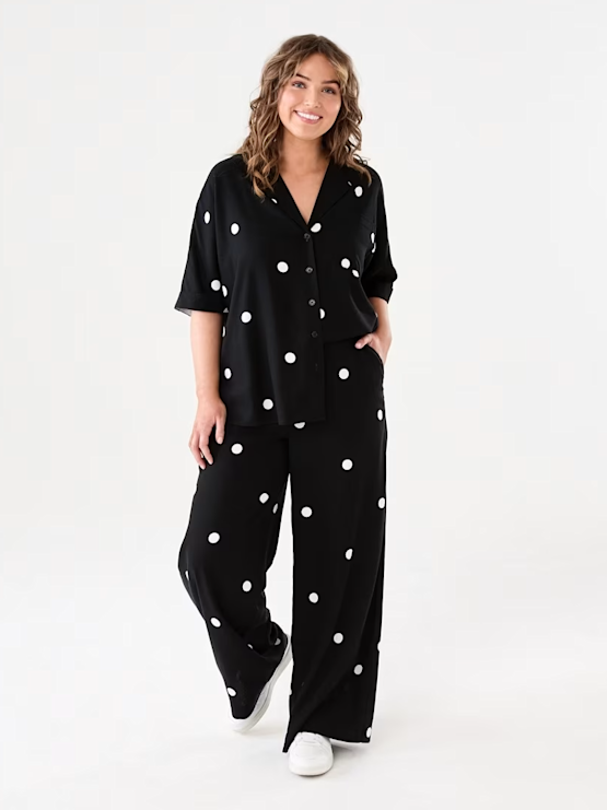 Textured Wide Leg P