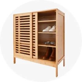 Bamboo Shoe Cabinet