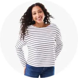 Womens Long Sleeve Drop Shoulder T-shirt- Str