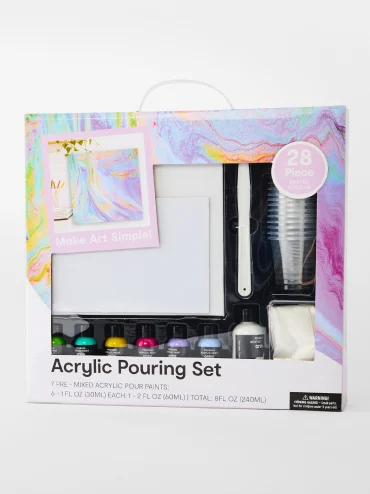 28 Piece Acrylic Pouring Set - Pa