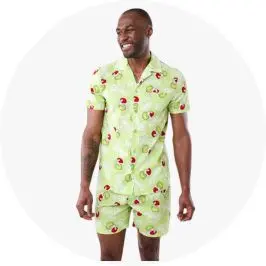 The Grinch License Christmas Woven Family Matching Pyjama