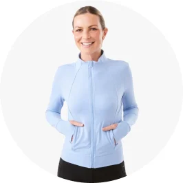 Woman Wearing Active Long Sleeve Ultrasoft Jacket- 