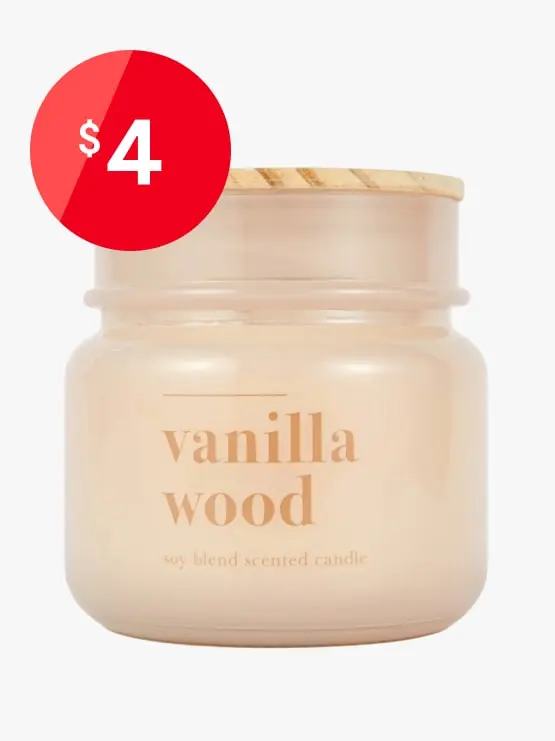 Vanilla Wood Soy Blend Scented Jar Candl