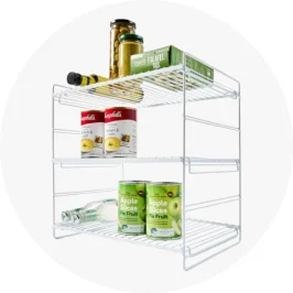 White Wire 3 Tier Shelf Sto