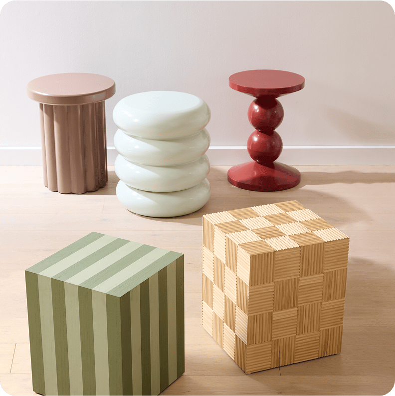 An assortment of new side table furniture