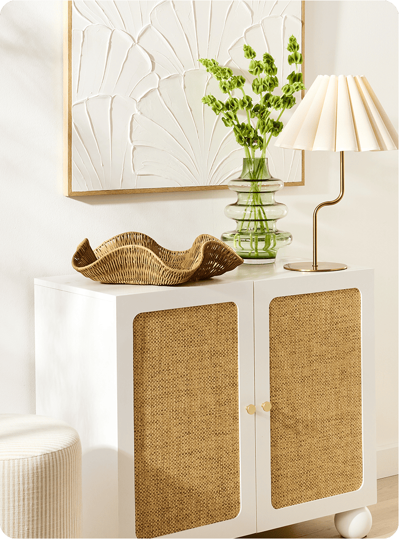 Living room set-up with the Burleigh Cabinet
