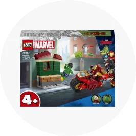 LEGO Marvel Iron Man with Bike and The Hulk