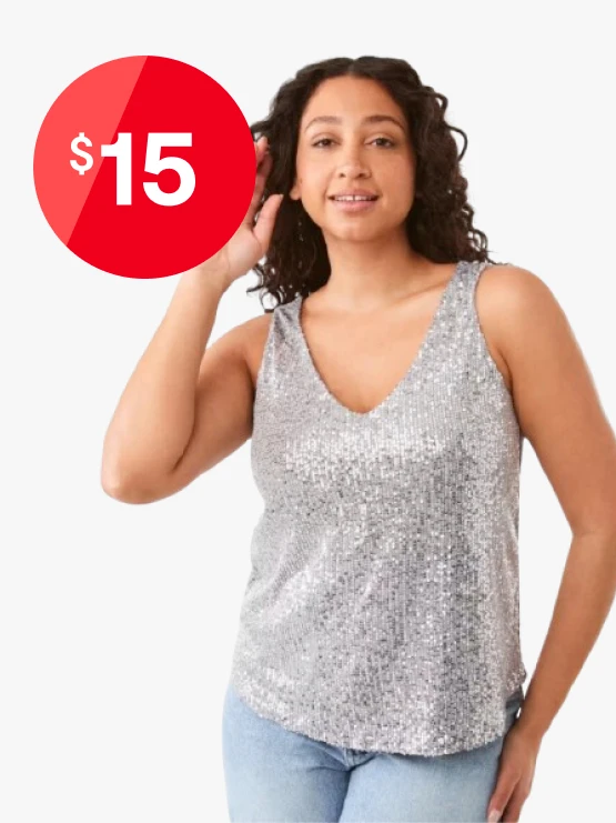 Sleeveless Sequin Top