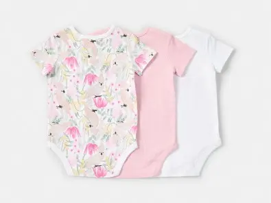 3 Pack Short Sleeve Bodysuits