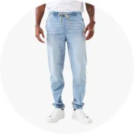 Cuffed Denim Jog