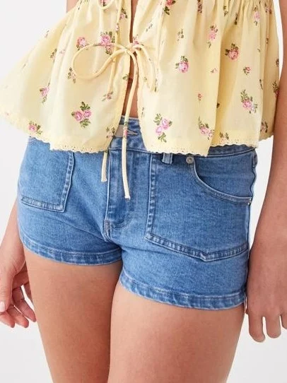 Denim Micro Sh