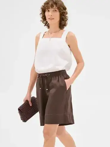 Target womens european linen long shorts b