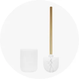 White Resin Toilet Brush