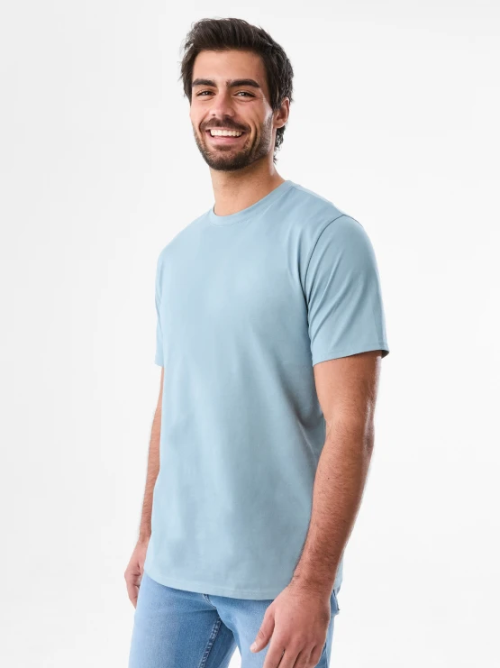 Mens Short Sleeve Cotton Elastane