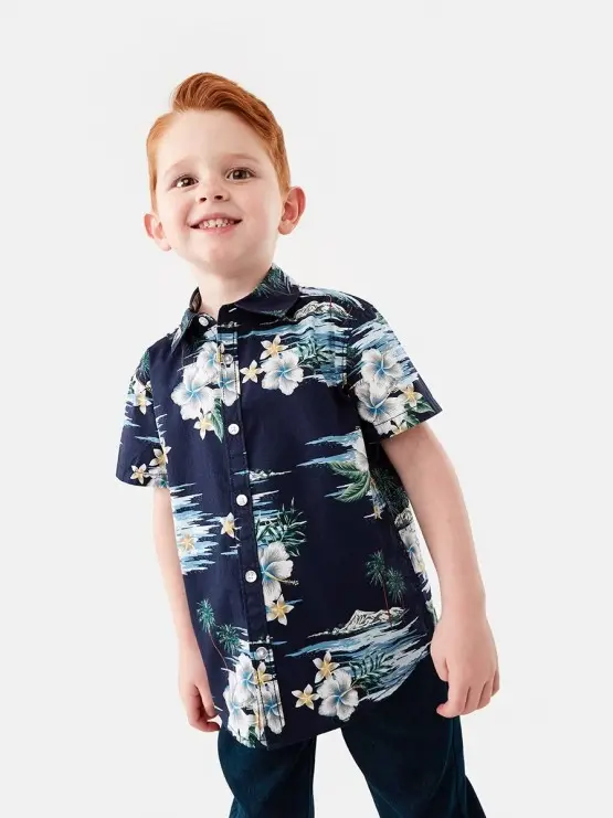 Boys Short Sleeve Printed S