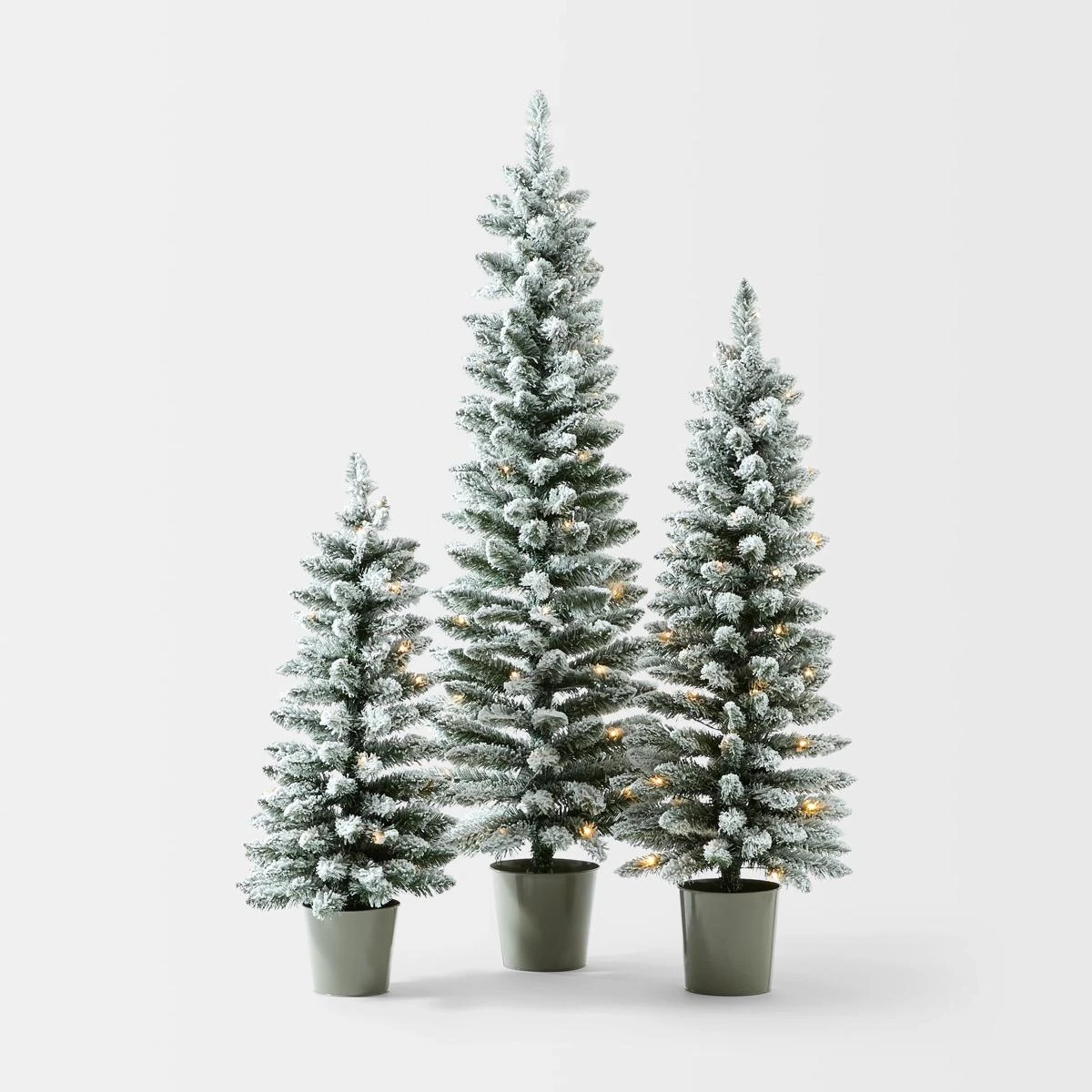 Snowy Christmas trees 3