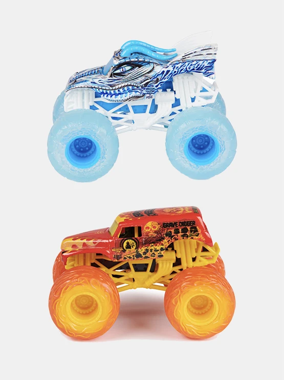 2 Pack True Metal Fire and Ice Trucks - Asso