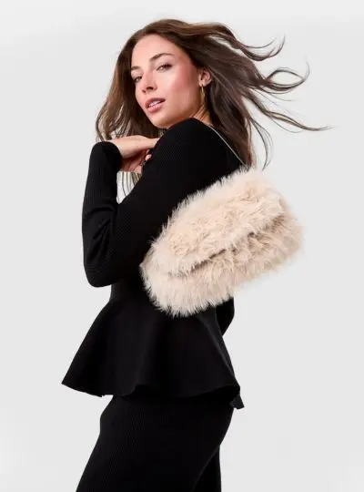womens fluffly  handbag