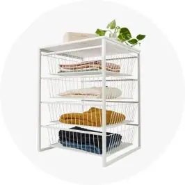 Mesh and wire 4 drawer unit w