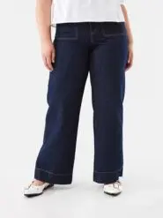 Women-s Wide Leg Pocket Jeans- Indigo