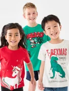 Kids in Christmas themed 