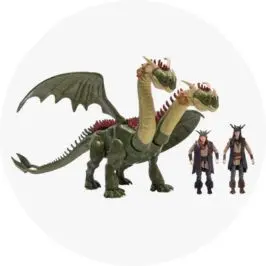 How To Train Your Dragon Hideous Zippleback and Ruffnut & Tuffnut Action Figure