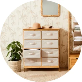 8 drawer bamboo c