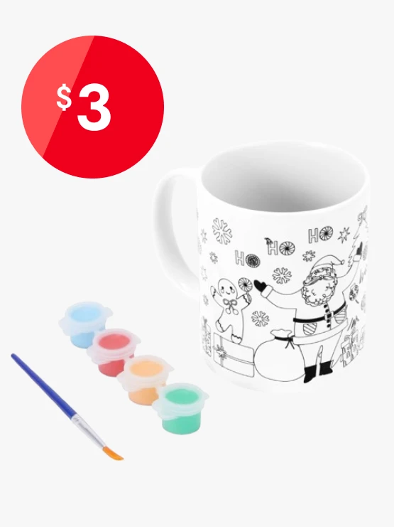 7 Piece Paint Your Own Christmas Mug Se